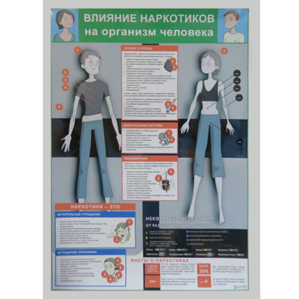 Плакат "Вред наркотиков" Фото товара Плакат "Вред наркотиков"