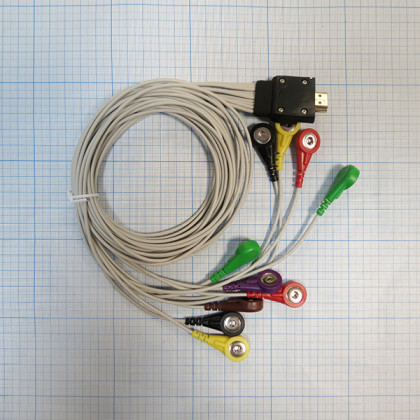 Кабель для ЭКГ "Миокард-Холтер-2" 12 канальный на 10 проводов, HDMI Фото товара Кабель для ЭКГ "Миокард-Холтер-2" 12 канальный на 10 проводов, HDMI