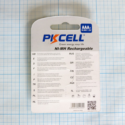 Аккумулятор AAA/LR03 Ni-Mh BL2, PKCell Фото товара Аккумулятор AAA/LR03 Ni-Mh BL2, PKCell