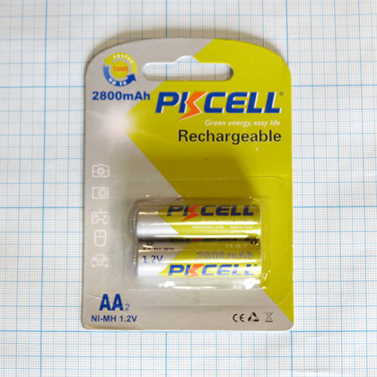 Аккумулятор AA/LR6 Ni-Mh BL2, PKCell Фото товара Аккумулятор AA/LR6 Ni-Mh BL2, PKCell