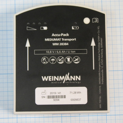 Фото товара Батарея аккумуляторная для ИВЛ Medumat WEINMANN (WM28384)