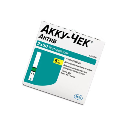Тест-полоски Акку-Чек Актив (Accu-Chek Active) №100 Фото товара Тест-полоски Акку-Чек Актив (Accu-Chek Active) №100