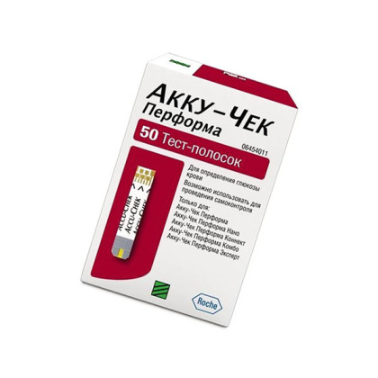 Тест-полоски Акку-Чек Перформа (Accu-Chek Performa) №50 Фото товара Тест-полоски Акку-Чек Перформа (Accu-Chek Performa) №50