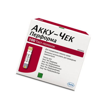 Тест-полоски Акку-Чек Перформа (Accu-Chek Performa) №100 Фото товара Тест-полоски Акку-Чек Перформа (Accu-Chek Performa) №100