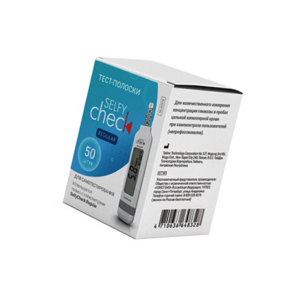 Фото товара Тест-полоски Селфи Чек Регуляр (SelfyCheck Regular) №50