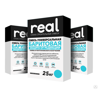Штукатурка баритовая рентгенозащитная REAL Фото товара Штукатурка баритовая рентгенозащитная REAL