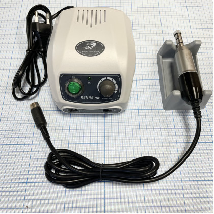 Бормашина портативная RENHE 119 RHJC с микромотром 35EI-TYPE. В комплекте: наконечники прямой и угловой Фото товара Бормашина портативная RENHE 119 RHJC с микромотром 35EI-TYPE. В комплекте: наконечники прямой и угловой