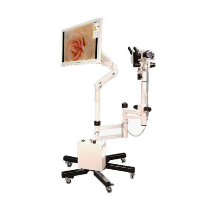 Кольпоскоп на консольном штативе с медицинским монитором 056 Фото товара Кольпоскоп на консольном штативе с медицинским монитором 056