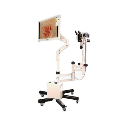 Кольпоскоп на консольном штативе с медицинским монитором 056 Фото товара Кольпоскоп на консольном штативе с медицинским монитором 056