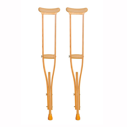 Фото товара Костыли подмышечные деревянные с мягкими ручками 01-КИ