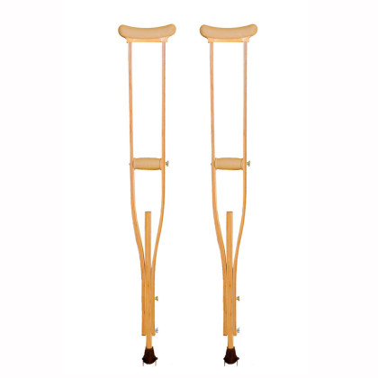 Фото товара Костыли подмышечные деревянные с мягкими ручками 02-КИ С УПС