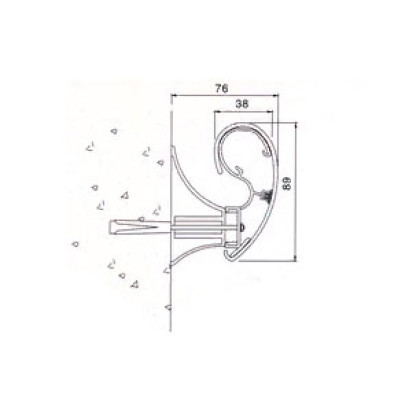Поручень отбойник 8834-1 Фото товара Поручень отбойник 8834-1