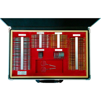 Набор пробных линз АLMAS MT- 226  на 228 линз (золото/серебро) Фото товара Набор пробных линз АLMAS MT- 226  на 228 линз (золото/серебро)