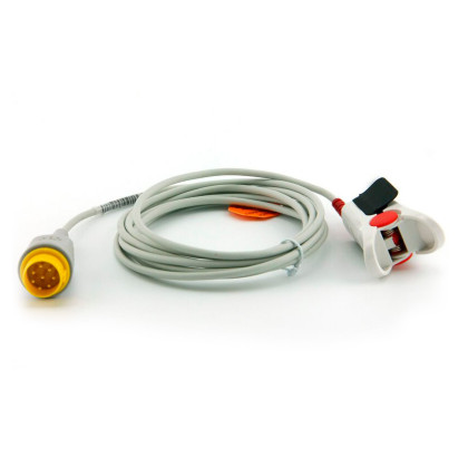 Фото товара Датчик пульсоксиметрический SpO2 Nellcor DS100A, Oximax, 9 Pins, взрослый, клипса, 1.1 метра