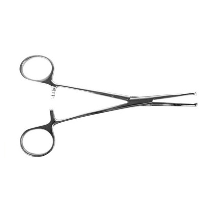 Фото товара Зажим кровоостанавливающий 1x2 зубчатый, зубчатый изогнутый №2, 160 мм, 3-5-1