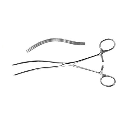 Зажим кишечный эластичный для взрослых изогнутый Фото товара Зажим кишечный эластичный для взрослых изогнутый