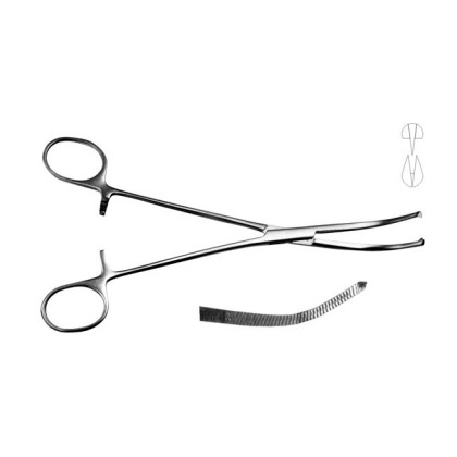 Зажим с кремальерой для прикрепления операционного белья к брюшине Фото товара Зажим с кремальерой для прикрепления операционного белья к брюшине