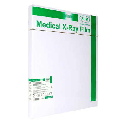 Фото товара Рентгеновская пленка 35х43 SFM X-Ray GF, зеленая чувствительность