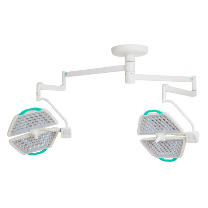 Фото товара Потолочный двухблочный светодиодный операционный светильник Паналед-140/140 с видеокамерой HD и рычагом для монитора с кронштейном