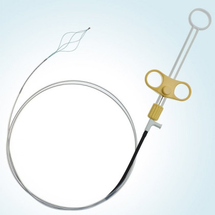 Спиралевидная извлекающая корзинка из Нитинола, одноразовая Фото товара Спиралевидная извлекающая корзинка из Нитинола, одноразовая