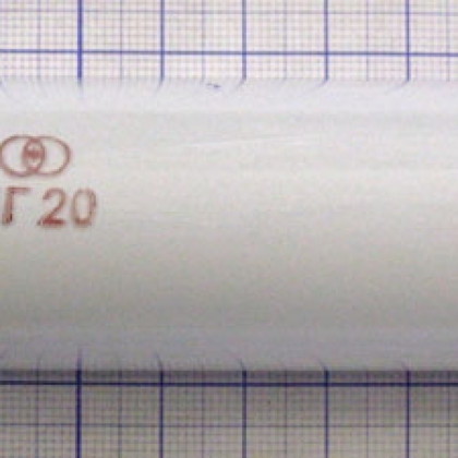 Лампа ультрафиолетовая люминесцентная ЛГ 20 Фото товара Лампа ультрафиолетовая люминесцентная ЛГ 20