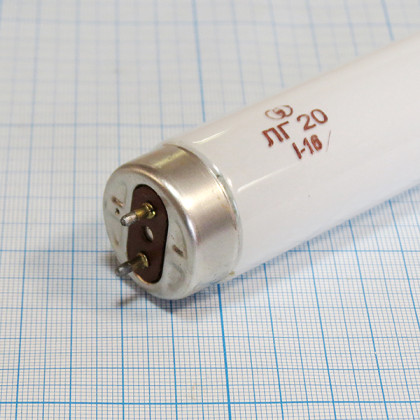 Лампа ультрафиолетовая люминесцентная ЛГ 20 Фото товара Лампа ультрафиолетовая люминесцентная ЛГ 20