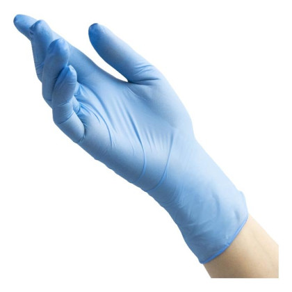 ! Перчатки нитриловые BENOVY Nitrile Chlorinated, голубые, одноразовые, смотровые, размер S, упаковка: 100 пар Фото товара ! Перчатки нитриловые BENOVY Nitrile Chlorinated, голубые, одноразовые, смотровые, размер S, упаковка: 100 пар