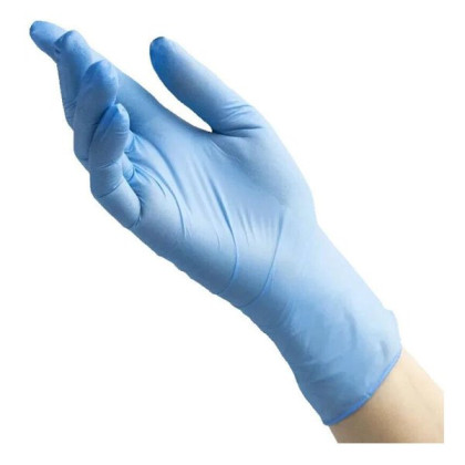 ! Перчатки нитриловые BENOVY Nitrile РС, голубые, размер L, текстурированные на пальцах, 50 пар в упаковке Фото товара ! Перчатки нитриловые BENOVY Nitrile РС, голубые, размер L, текстурированные на пальцах, 50 пар в упаковке
