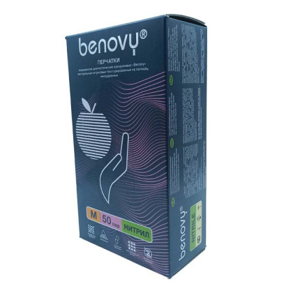 ! Перчатки нитриловые медицинские BENOVY Nitrile MultiColor, розовые, размер M, 50 пар в упаковке Фото товара ! Перчатки нитриловые медицинские BENOVY Nitrile MultiColor, розовые, размер M, 50 пар в упаковке