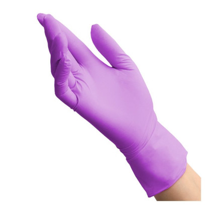 ! Перчатки нитриловые медицинские BENOVY Nitrile MultiColor, сиреневые, размер L, 50 пар в упаковке Фото товара ! Перчатки нитриловые медицинские BENOVY Nitrile MultiColor, сиреневые, размер L, 50 пар в упаковке