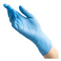 Фото товара BENOVY Dental Formula Nitrile Chlorinated Light, перчатки нитриловые, текстурированные на пальцах, голубые, S, 50 пар