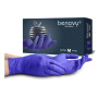 Фото товара BENOVY Nitrile MultiColor перчатки нитриловые текстурированные на пальцах, сиренево-голубые, M, 50 пар