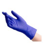 Фото товара BENOVY Nitrile MultiColor перчатки нитриловые текстурированные на пальцах, фиолетово-голубые, XS, 50 пар