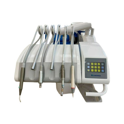 Chiromega 654 NK - стоматологическая установка с верхней подачей инструментов Фото товара Chiromega 654 NK - стоматологическая установка с верхней подачей инструментов