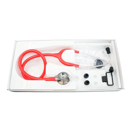 Duplex 2.0 Baby стетоскоп для детей, нержавеющая сталь, красный, Riester Фото товара Duplex 2.0 Baby стетоскоп для детей, нержавеющая сталь, красный, Riester