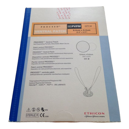 Ethicon ПРОСИД Ventral Patch сетка частично рассасывающаяся 6,4х6,4 см PVPM Фото товара Ethicon ПРОСИД Ventral Patch сетка частично рассасывающаяся 6,4х6,4 см PVPM