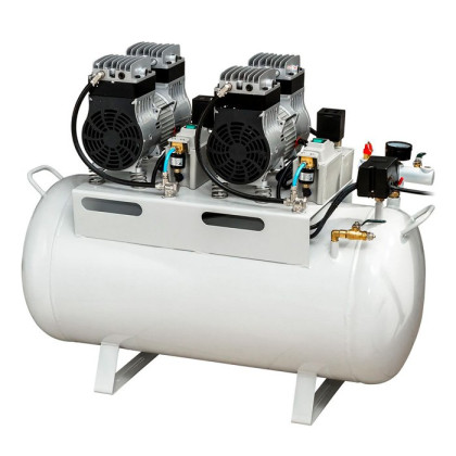 Фото товара Mercury HK-3EW-55 - безмасляный компрессор для 2-х стоматологических установок, ресивер 55 л (140 л/мин)