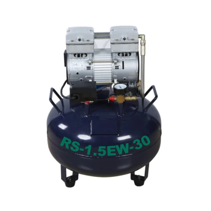 RS-1.5 EW-30 - безмасляный компрессор для одной стоматологической установки, без осушителя, с ресивером 30 л, 70 л/мин Фото товара RS-1.5 EW-30 - безмасляный компрессор для одной стоматологической установки, без осушителя, с ресивером 30 л, 70 л/мин