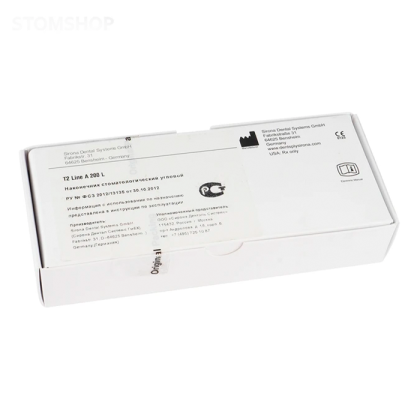 Sirona T2 LINE A200L повышающий угловой наконечник со светом, 1:5 Фото товара Sirona T2 LINE A200L повышающий угловой наконечник со светом, 1:5