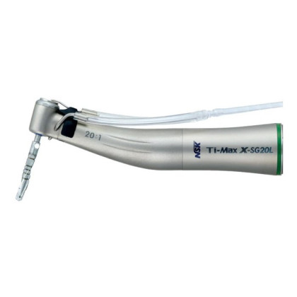 Ti-Max X-SG20L - наконечник угловой хирургический, внешнее и внутреннее охлаждение, 20:1, с оптикой, NSK Nakanishi Фото товара Ti-Max X-SG20L - наконечник угловой хирургический, внешнее и внутреннее охлаждение, 20:1, с оптикой, NSK Nakanishi