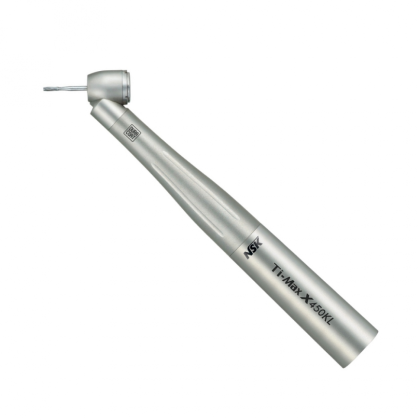 Ti-Max X450KL - турбинный наконечник с головкой под углом 45°, трехточечным водяным спреем, со светом Фото товара Ti-Max X450KL - турбинный наконечник с головкой под углом 45°, трехточечным водяным спреем, со светом