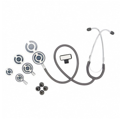 Tristar стетоскоп, с 3-мя головками, серый, Riester Фото товара Tristar стетоскоп, с 3-мя головками, серый, Riester