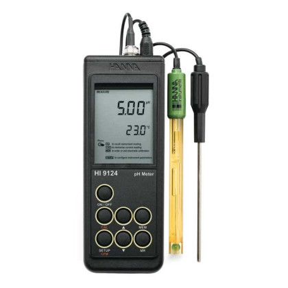 Фото товара pH-метр HANNA HI 9124 (-2…16 pH, портативный)