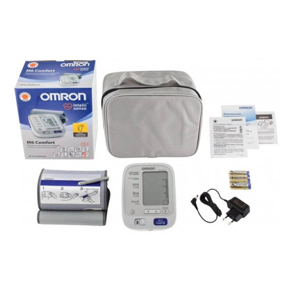 Автоматический тонометр OMRON M6 Comfort с адаптером и манжетой Фото товара Автоматический тонометр OMRON M6 Comfort с адаптером и манжетой