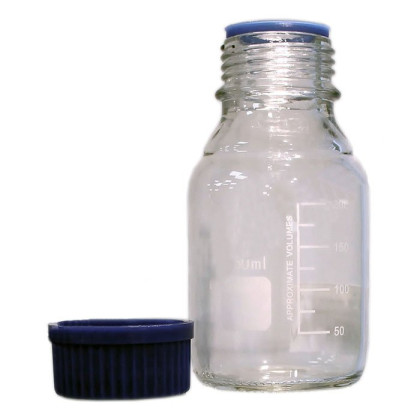 Банка лабораторная для реактивов из светлого стекла с делениями и навинчивающейся п/п крышкой 250 мл Фото товара Банка лабораторная для реактивов из светлого стекла с делениями и навинчивающейся п/п крышкой 250 мл