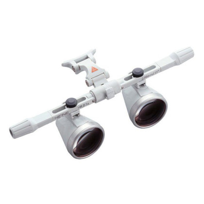 Фото товара Бинокулярная лупа HR 2.5х, рабочее расстояние 520 мм, с креплением i-View для оправы S-Frame, (арт. С-000.32.597), Heine