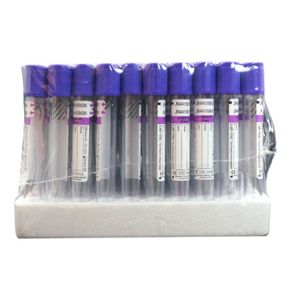 Фото товара Вакуумные пробирки Lab-Vac с К3 ЭДТА, фиолетовые, 6 мл, 13х100 мм (уп. 100шт) 1430613100