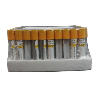 Фото товара Вакуумные пробирки Lab-Vac с активатором и гелем, желтые, 4 мл, 13х75 мм (уп. 100шт) 120041375