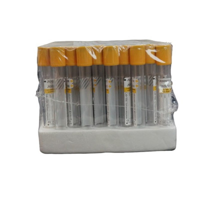 Фото товара Вакуумные пробирки Lab-Vac с активатором и гелем, желтые, 6 мл, 13х100 мм (уп. 100шт) 1200613100