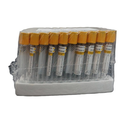 Фото товара Вакуумные пробирки Lab-Vac с активатором и гелем, желтые, 6 мл, 13х100 мм (уп. 100шт) 1200613100